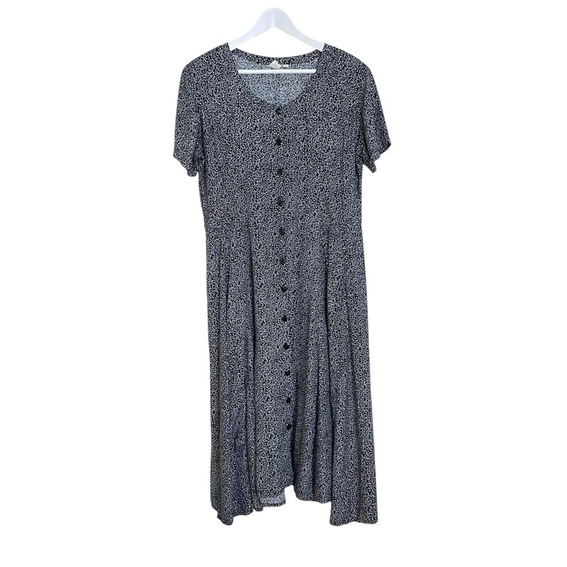 90s Black Floral Dress