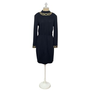 st john black dress GORGEOUS ST. JOHN COUTURE BY MARIE GRAY BLACK PAILLETTES EVENING GOWN   Vintage Clothing & Fashions