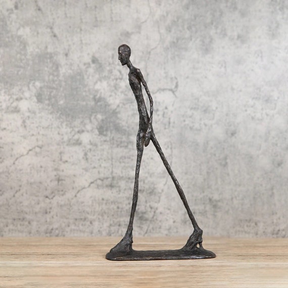 Giacometti Walking Man Bronze Statue Abstract Handmade Home Decoration Sculpture 