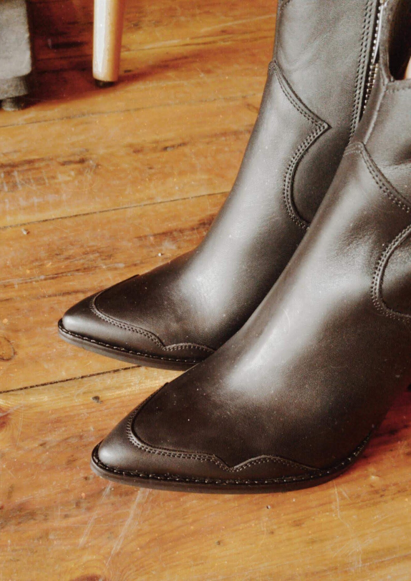 Black Western Cowboy Boots With Tassels Genuine High Quality Etsy