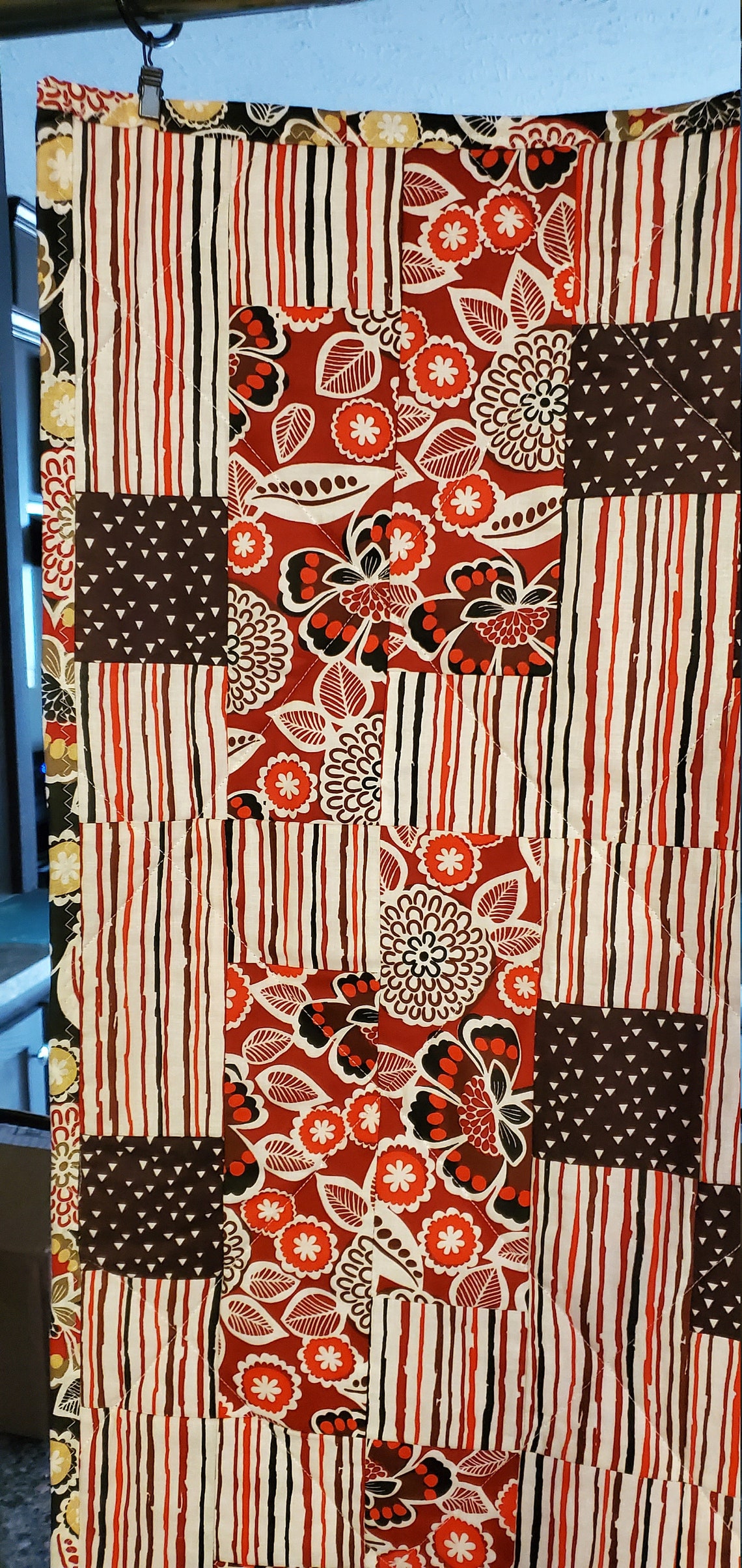 Homemade quilted throw blanket Etsy