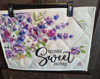 Home Sweet Home (set of 4) homemade quilted placemats