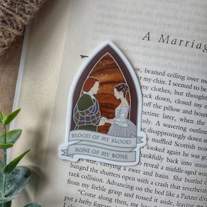 Outlander Wedding Glossy Vinyl Sticker | Jamie and Claire sticker | Bookish Vinyl Sticker | Outlander glossy sticker