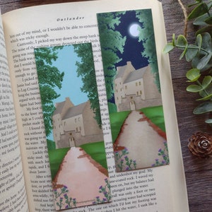 Outlander Lallybroch bookmark - Night and Day Reversible Double sided bookmark | Sassenach | Claire & Jamie Fraser | Bookish gift