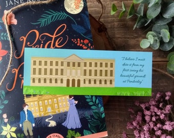 Pemberley bookmark - Jane Austen Pride & Prejudice | Mr Darcy | Literary bookmark |  Bookish gift