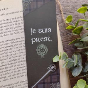Outlander Je Suis Prest Fraser Clan bookmark - Double sided bookmark | Sassenach | Claire & Jamie Fraser | Bookish gift
