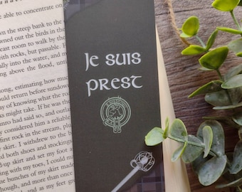 Outlander Je Suis Prest Fraser Clan bookmark - Double sided bookmark | Sassenach | Claire & Jamie Fraser | Bookish gift