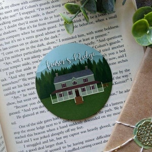 Outlander Fraser&#39;s Ridge Magnet | Bookish Magnet | Claire & Jamie Fraser | Bookish gift | Outlander magnet | Forest magnet | Outlander gift