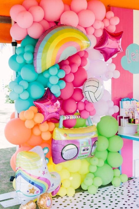 Pink Rainbow Balloon Arch - Ombre Balloon Garland Kit