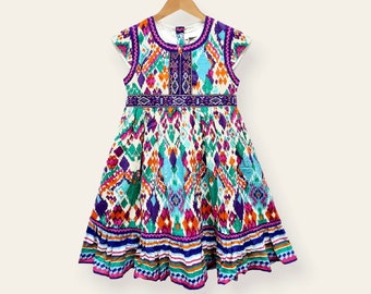 Kids Boho Festival Dress with Colourful Beads 3-11 years old  |  Wedding Dress  | Summer Dress