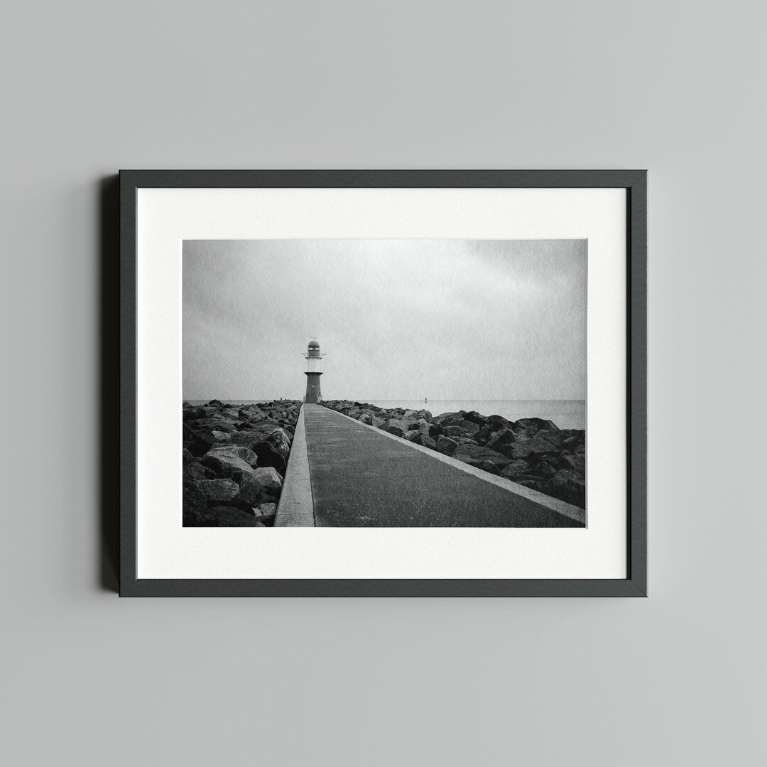 Black and White Photograph "at the Lighthouse", Print on Fine Art ...
