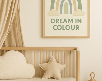 Pastel Rainbow Print - Scandinavian Nursery Wall Art (Digital Download)