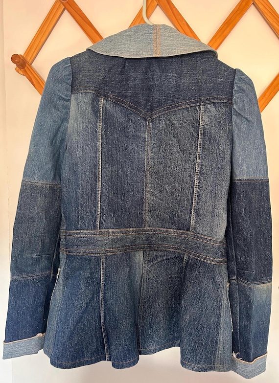 Vintage Patchwork Denim Blazer - image 3