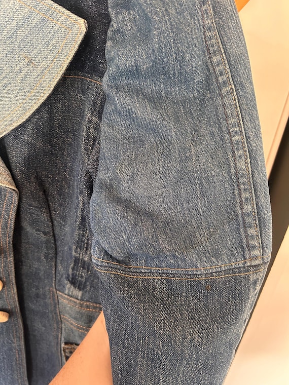 Vintage Patchwork Denim Blazer - image 4