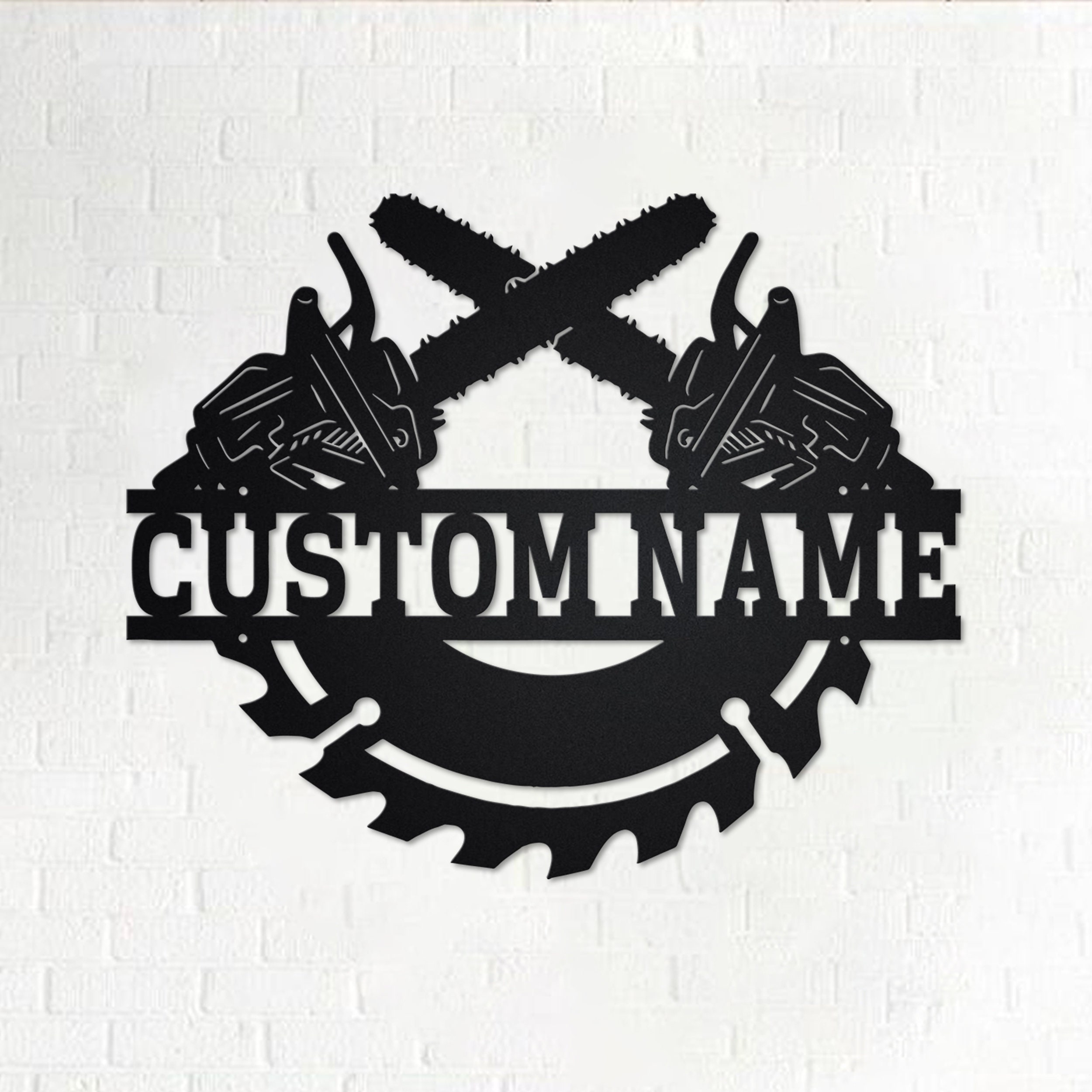 Custom Lumberjack Chainsaw Metal Wall Art, Personalized Lumberjack Name Sign Decoration For Room, Lumberjack Home Decor, Custom Lumberjack
