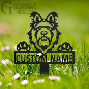 Personalized Berger Picard Dog Garden Metal Yard Sign, Custom Berger Picard Dog Garden Metal Sign, Berger Picard Dog Garden Stake