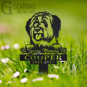 Custom Briard Dog Memorial Stake, Metal Stake, Outdoor Decor, In Loving Memory, Outdoor Stake, Sympathy Sign, Grave Marker, Dog Loss Sign