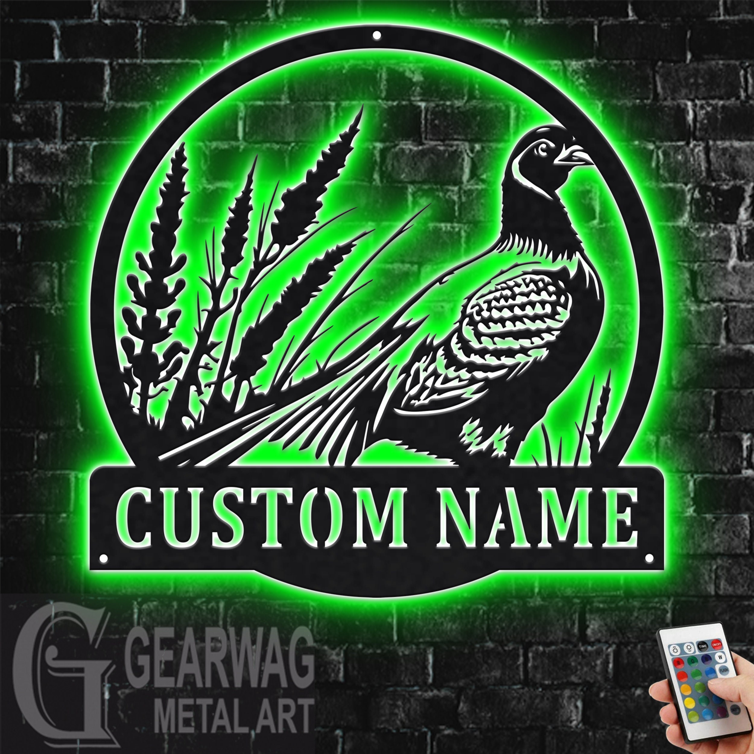 Personalised Pheasant House Sign | Bespoke Forest Decoration