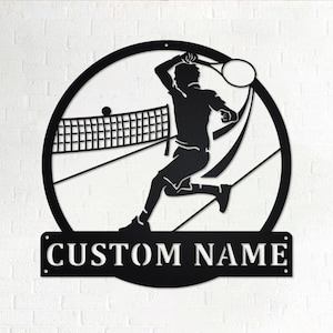 Custom Tennis Male Metal Wall Art, Personalized Tennis Name Sign Decoration For Room, Tennis Home Decor, Custom Tennis, Tennis Lover Gift