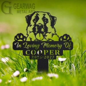 Custom Anatolian Shepherd Dog Memorial Stake, Metal Stake, Outdoor Decor, In Loving Memory, Outdoor Stake, Sympathy Sign, Grave Marker