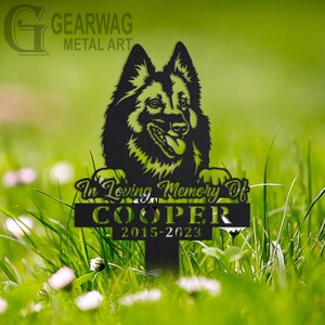 Custom Belgian Tervuren Dog Memorial Stake, Metal Stake, Outdoor Decor, In Loving Memory, Outdoor Stake, Sympathy Sign, Grave Marker