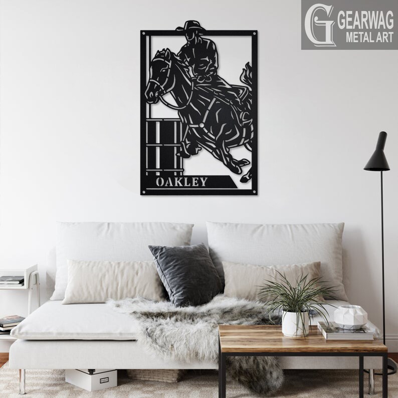 Personalized Barrel Racing Metal Sign With LED Lights - Etsy