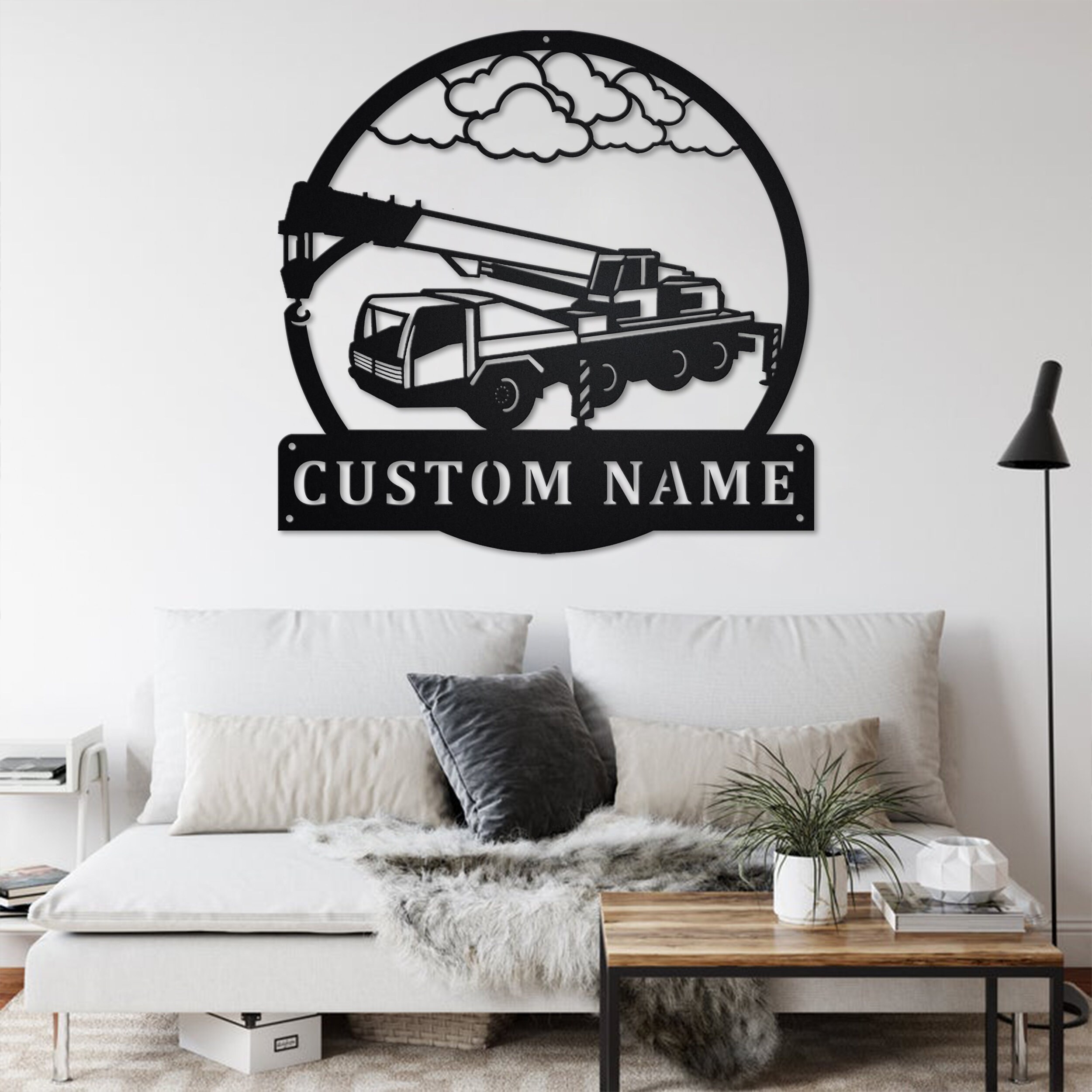 Custom Crain Truck Metal Wall Art Personalized Truck Driver Etsy UK