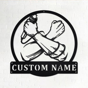 Custom Beatboxing Metal Wall Art: Personalized Name Sign