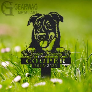 Custom Beauceron Dog Memorial Stake, Metal Stake, Outdoor Decor, In Loving Memory, Outdoor Stake, Sympathy Sign, Grave Marker, Dog Loss Sign