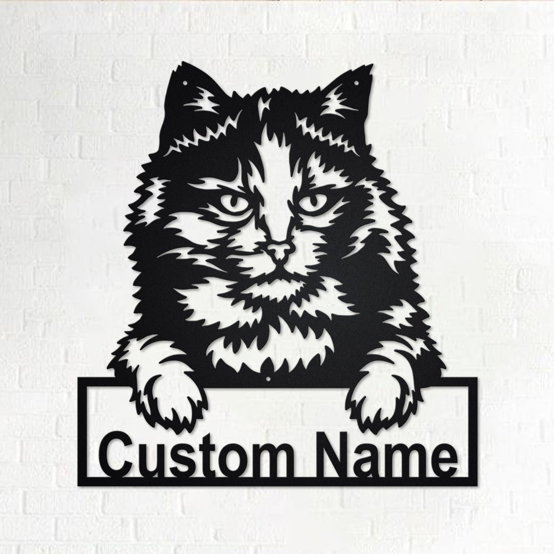 Custom Tortoiseshell Cat Metal Wall Art, Personalized Tortoiseshell Cat