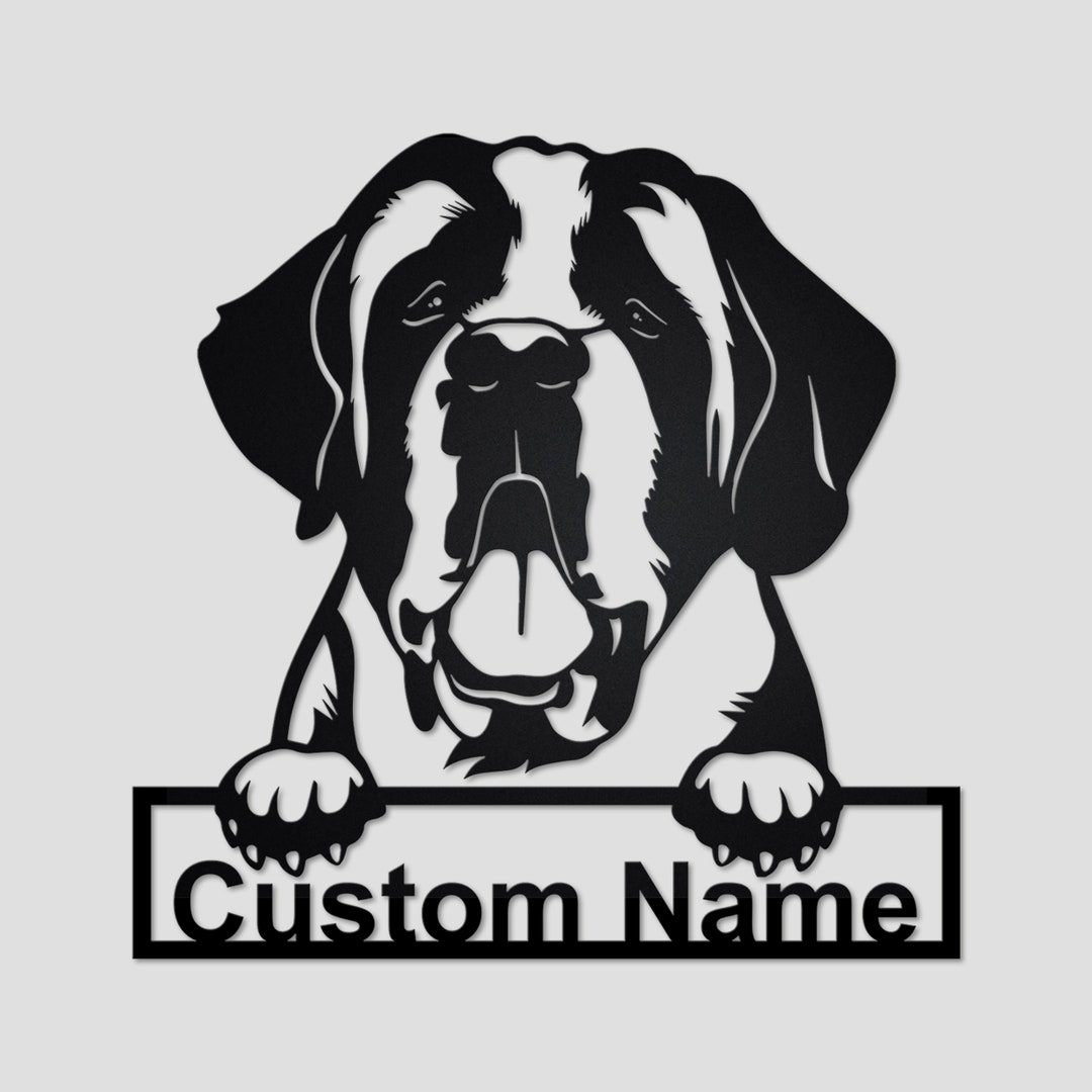 Personalized St Bernard Dog Metal Sign: Custom Wall Art - Etsy, image size:1080x1080