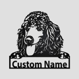 Personalized Poodle Metal Sign | Poodle Metal Wall Art | Dog Metal Sign | Poodle Gift | Dog Lover | Poodle Lover Gift | Poodle Lover| Poodle