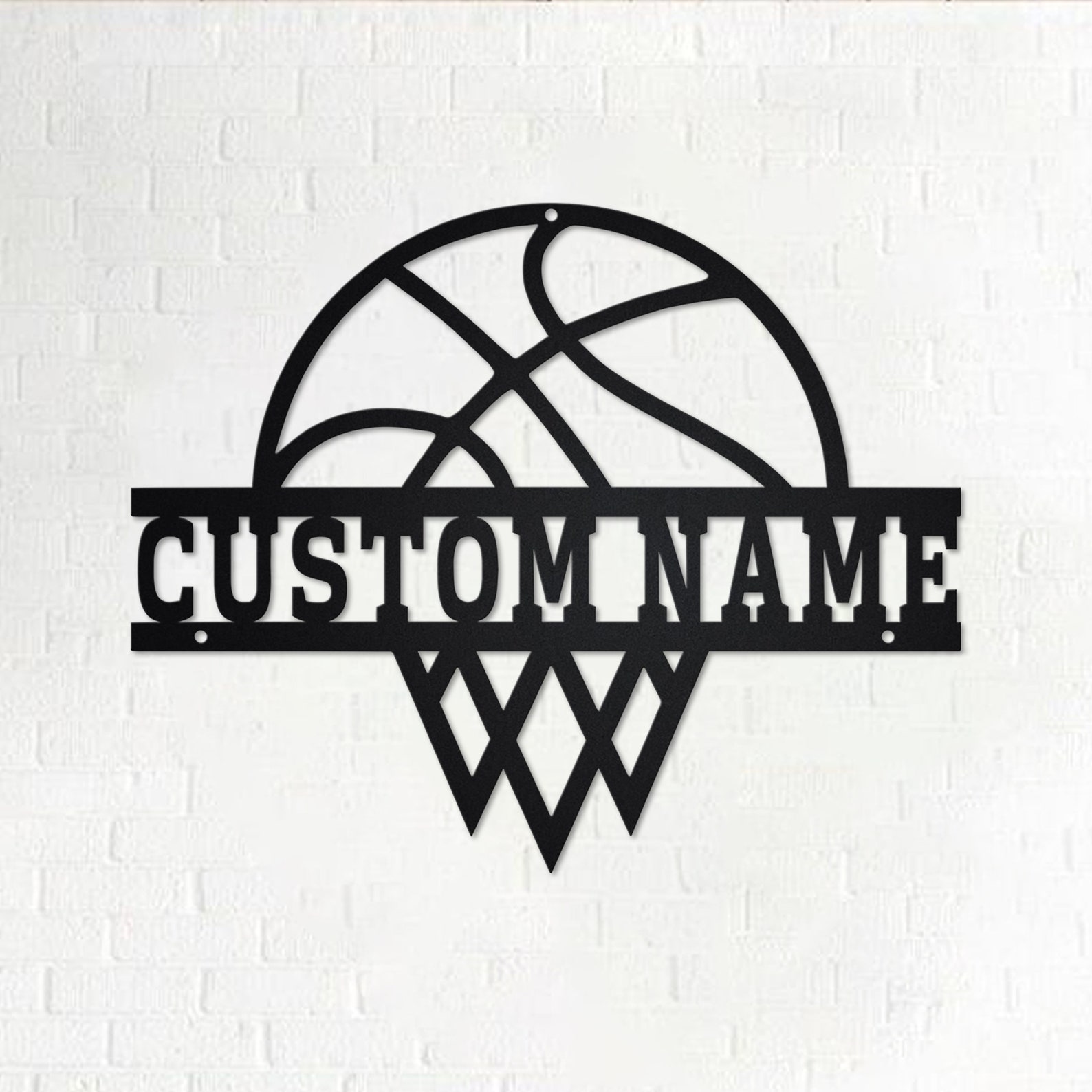 Custom Basketball Metal Wall Art With LED Light Personalized Etsy