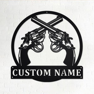 Custom Revolvers Metal Wall Art, Personalized Revolvers Name Sign Decoration For Room, Revolvers Home Decor, Custom Revolvers, Revolvers