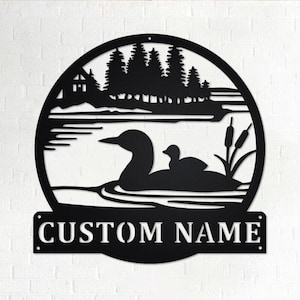 Custom Loon Duck Metal Wall Art, Personalized Loon Duck Name Sign Decoration For Room, Loon Duck Home Decor,Custom Loon Duck,Loon Duck Lover