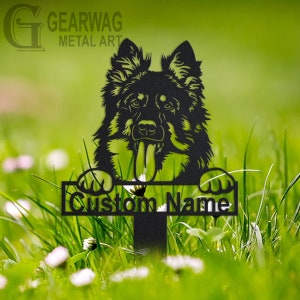 Personalized Bohemian Shepherd Dog Garden Metal Yard Sign, Custom Bohemian Shepherd Dog Garden Metal Sign, Bohemian Shepherd Garden Stake
