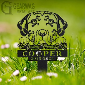 Custom Catahoula Leopard Dog Memorial Stake, Metal Stake, Outdoor Decor, In Loving Memory, Outdoor Stake, Sympathy Sign, Grave Marker