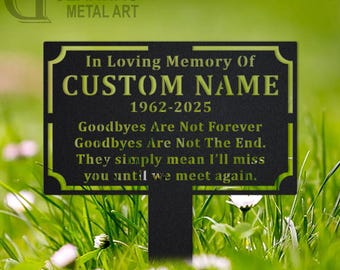 Personalized Metal Memorial Stake: In Loving Memory Garden Plaque