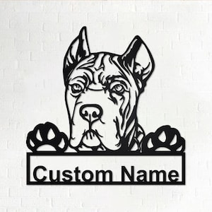 Personalized Cane Corso Metal Sign | Cane Corso Metal Wall Art | Cane Corso Metal Wall Decor | Custom Cane Corso | Custom Dog | Dog Lover