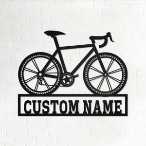 Personalized Bicycle Metal Sign | Bicycle Metal Wall Art | Bicycle Metal wall Decor | Bicycle Lover | Custom Bicycle