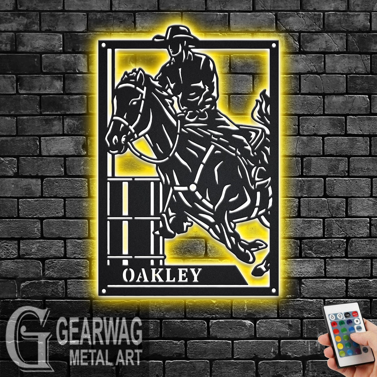 Personalized Barrel Racing Metal Sign With LED Lights - Etsy
