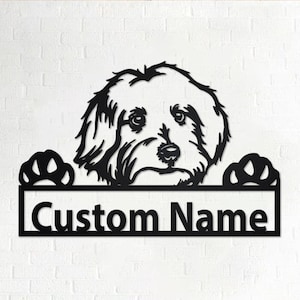 Custom Maltese Dog Metal Wall Art, Personalized Maltese Name Sign Decoration For Room, Maltese Home Decor, Custom Maltese Dog, Dog Lover
