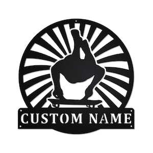 Personalized Skeleton Sport Metal Sign | Skeleton Sport Metal Wall Art | Skeleton Sport Metal wall Decor | Skeleton Sport Gift