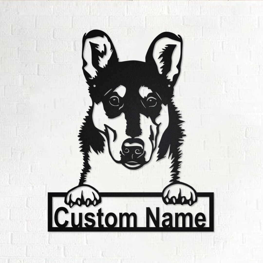 Custom Smooth Collie Dog Metal Wall Art, Personalized Smooth Collie