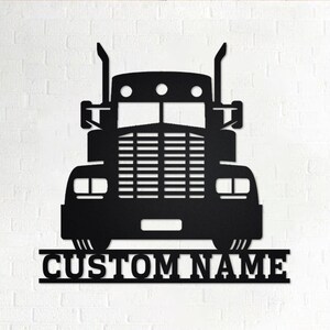 Custom Truck Car Metal Wall Art, Personalized  Truck Driver Name Sign Decoration For Room, Truck Car Home Decor, Custom Truck, Trucker Gift