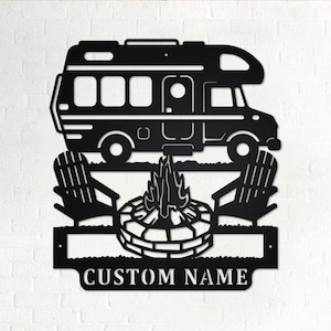 Personalized Motorhome Camper Metal Sign | Motorhome Metal Wall Art | Motorhome Metal wall Decor | Motorhome Custom Family Name | Camping