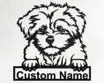 Personalized Bolonka Zwetna Metal Sign | Bolonka Zwetna Metal Wall Art | Dog Metal Sign | Dog Lover Gift | Bolonka Zwetna | Custom Dog