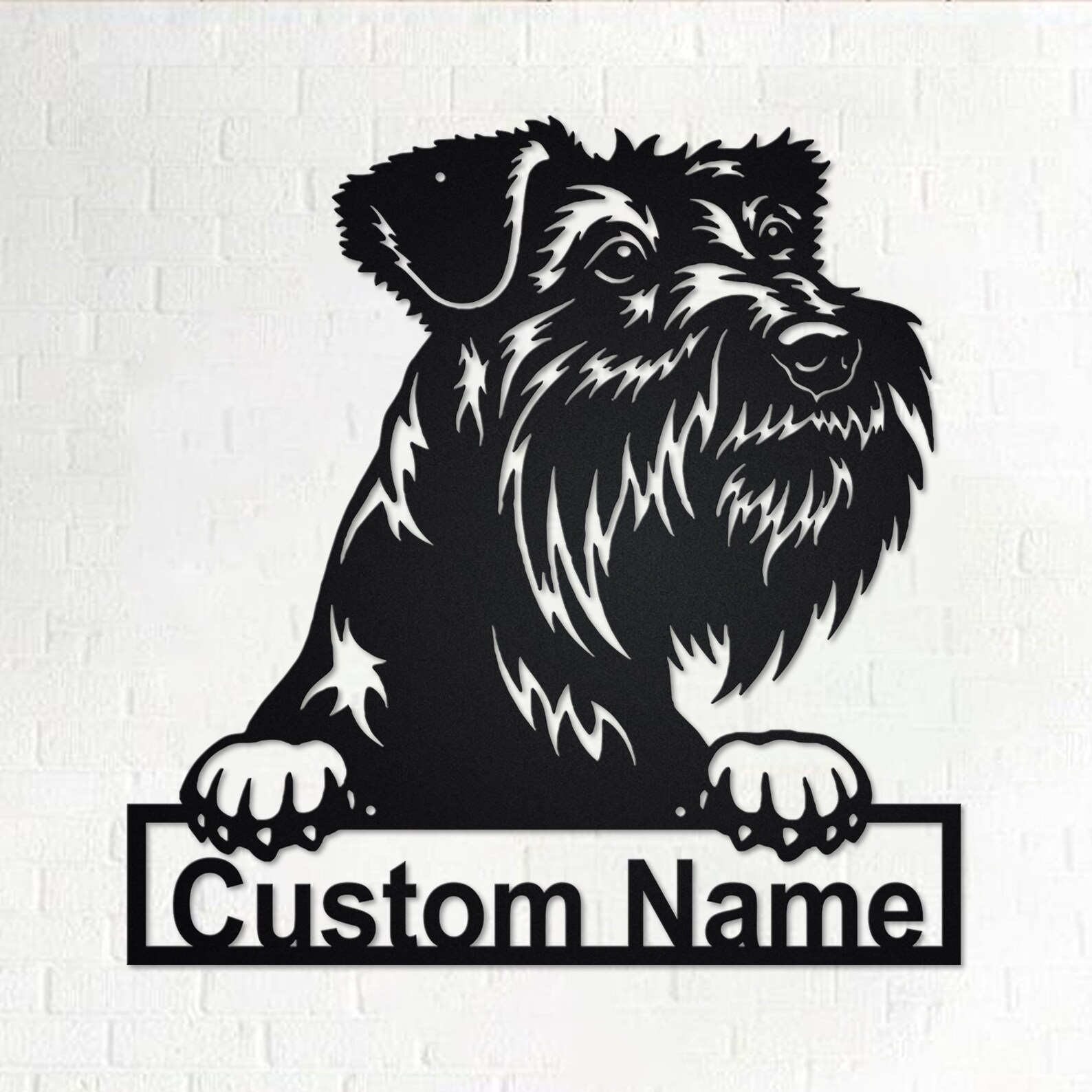 Custom Tsverkshnautser Dog Metal Wall Art Personalized Etsy