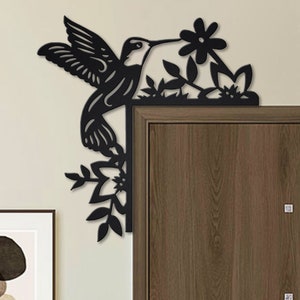 Kolibri Tür Ecke Metall Schild | Kolibri Metallwandkunst | Kolibri Metallwanddekor | Kolibri Geschenk Kolibri Dekor