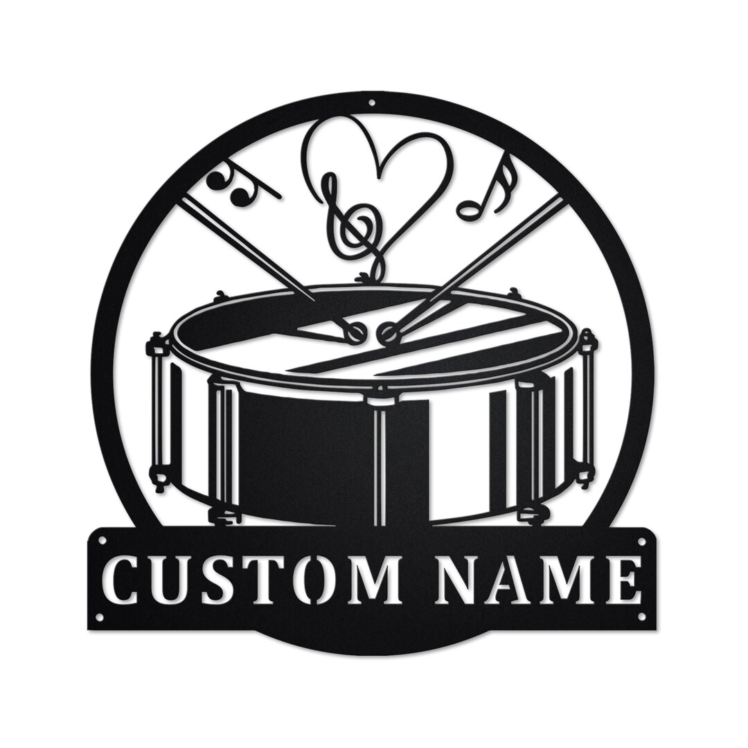 Drummer Sign Personalized Snare Drum Metal Sign | Snare Drum Metal Wall Art |snare ...